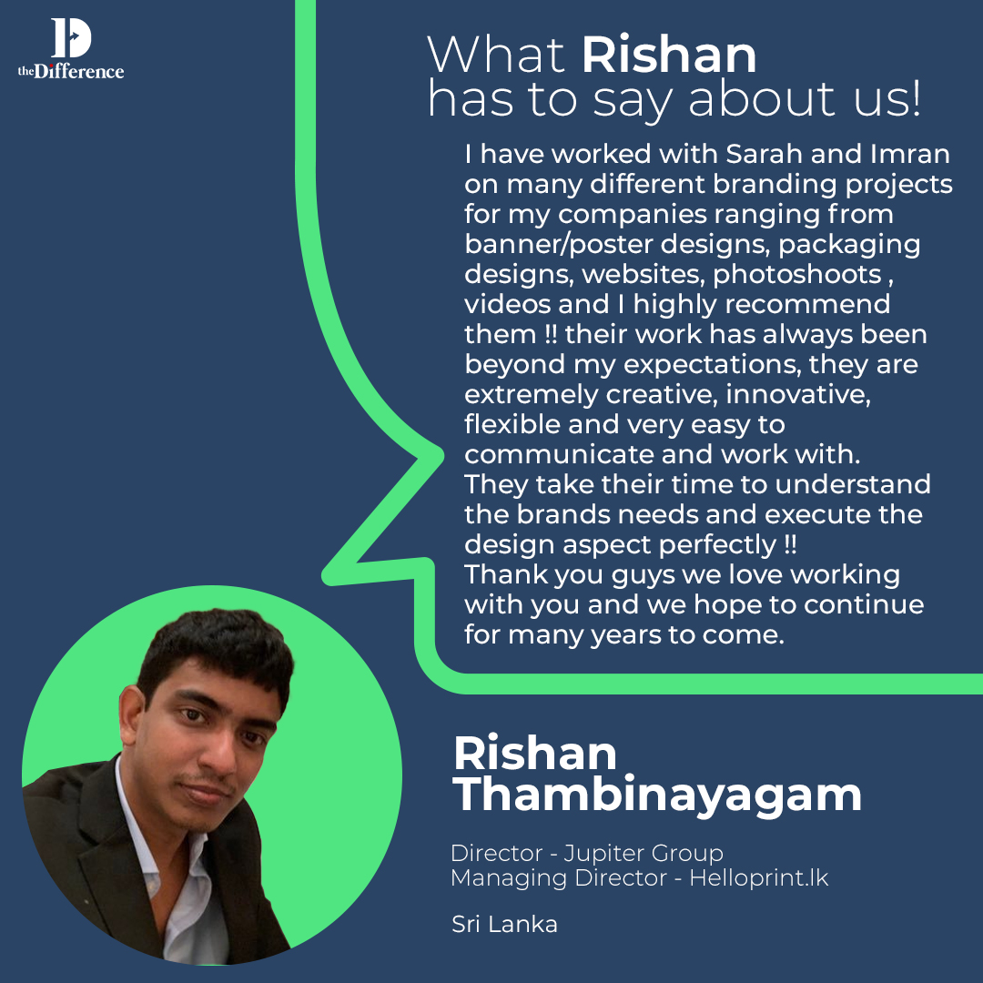 Quote from Rishan Thambinayagam